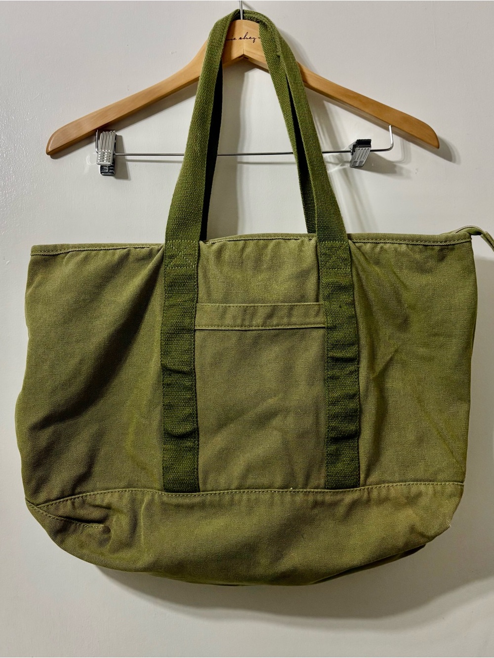 Old Navy Olive Green Cotton Tote
